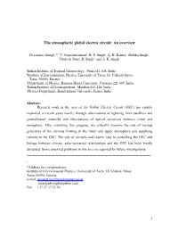 The Atmospheric Global Electric Circuit: an Overview