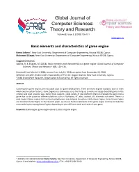 Basic Elements and Characteristics of Game Engine