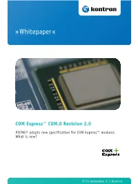 COM Express™ COM.0 Revision 2.0