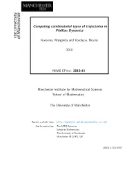 Computing Combinatorial Types of Trajectories in Pfaffian Dynamics
