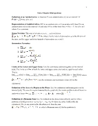 Notes Chapter 4(Integration) Definition of an Antiderivative
