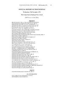Official Report of Proceedings