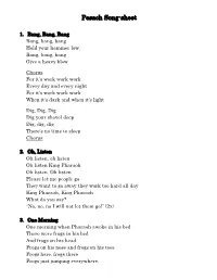 Pesach Song-Sheet
