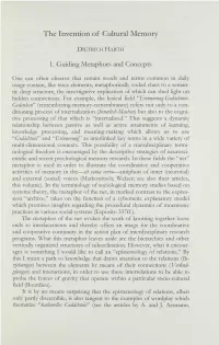 The Invention of Cultural Memory