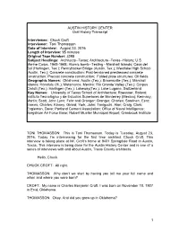 AUSTIN HISTORY CENTER Oral History Transcript
