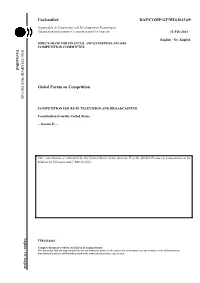 Competition Issues in Television and Broadcasting