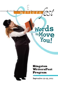 Kingston Writersfest Program