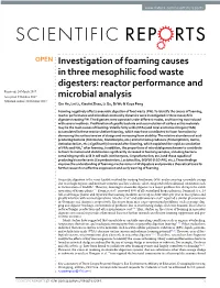 Reactor Performance and Microbial Analysis