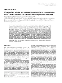 A Comparison with DSM-5 Criteria for Obsessive-Compulsive Disorder