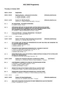 AES 2005 Programme