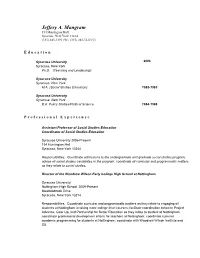 Jeffery Mangram CV