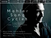 Mahler Song Cycles