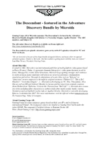 The Descendant - Featured in the Adventure Discovery Bundle by Microïds ______