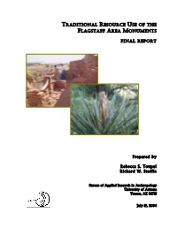 Traditional Resource Use of the Flagstaff Area Monuments