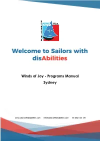 Winds of Joy - Programs Manual Sydney