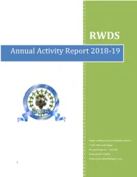 Annual Activity Report 2018-19