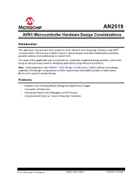 AVR Microcontroller Hardware Design Considerations