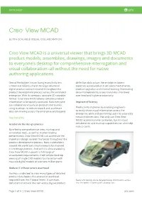 Creo® View MCAD Ptc.Com DATA SHEET