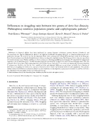 Differences in Straggling Rates Between Two Genera of Dove Lice (Insecta: Phthiraptera) Reinforce Population Genetic and Cophylogenetic Patterns*