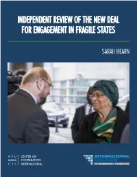 Independent Review of the New Deal for Engagement in Fragile States