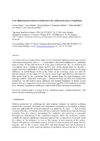 Low Dimensional Neutron Moderators for Enhanced Source Brightness