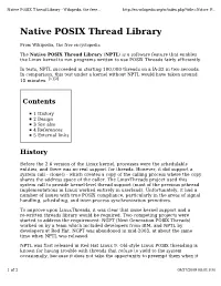Native POSIX Thread Library