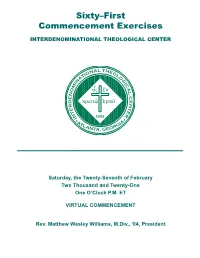 Sixty–First Commencement Exercises