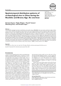 Spatiotemporal Distribution Patterns of Archaeological Sites In