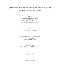 STUDIES of the VENERABLE BEDE, the GREAT FAMINE of 1315-1322, and LIBRARIES in PRISONER of WAR CAMPS a Paper Submitted to the Gr