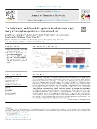 The Body Burden and Thyroid Disruption in Lizards (Eremias Argus)