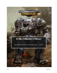 A Mechwarrior's Primer