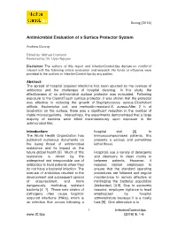 Antimicrobial Evaluation of a Surface Protector System