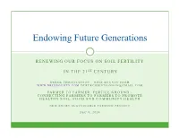 Endowing Future Generations
