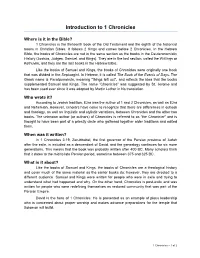 Introduction to 1 Chronicles