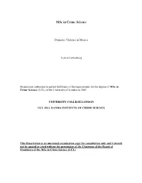 Msc in Crime Science