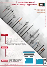 NTC Thermistor (Temperature Sensor) Catalogue