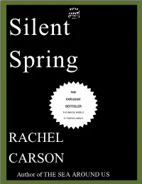 Rachel Carson for SILENT SPRING