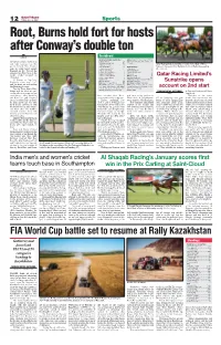 Root, Burns Hold Fort for Hosts After Conway's Double