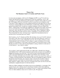 Theme One: the Bennion Center's Creation and Early Years