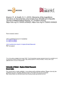 Moments of Logarithmic Derivative SO
