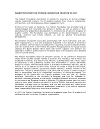 Narrative Report on Telenor Foundation Projects in 2011