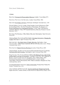 Peter Scott: Publications