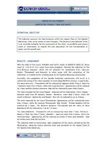 Results Factsheet Indicator Tra05: Time-Distance