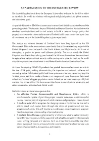 Snp Submission to the Integrated Review