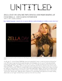 Zella Day on Apache Influences