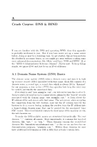 A Crash Course: DNS & BIND