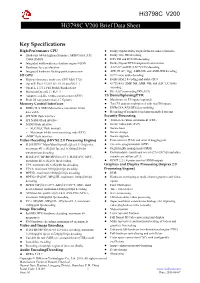 Hi3798c V200 Brief Data Sheet