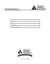 Late Breaking Abstracts