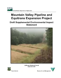 Mountain Valley Pipeline and Equitrans Expansion Project Draft Supplemental Environmental Impact Statement