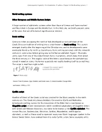 World Writing Systems Other European and Middle Eastern Scripts a Large